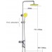 Shower System Set Lift Adjustment Copper Hand Shower And Top Shower + Wall Mount Faucets - B077YGD8W1